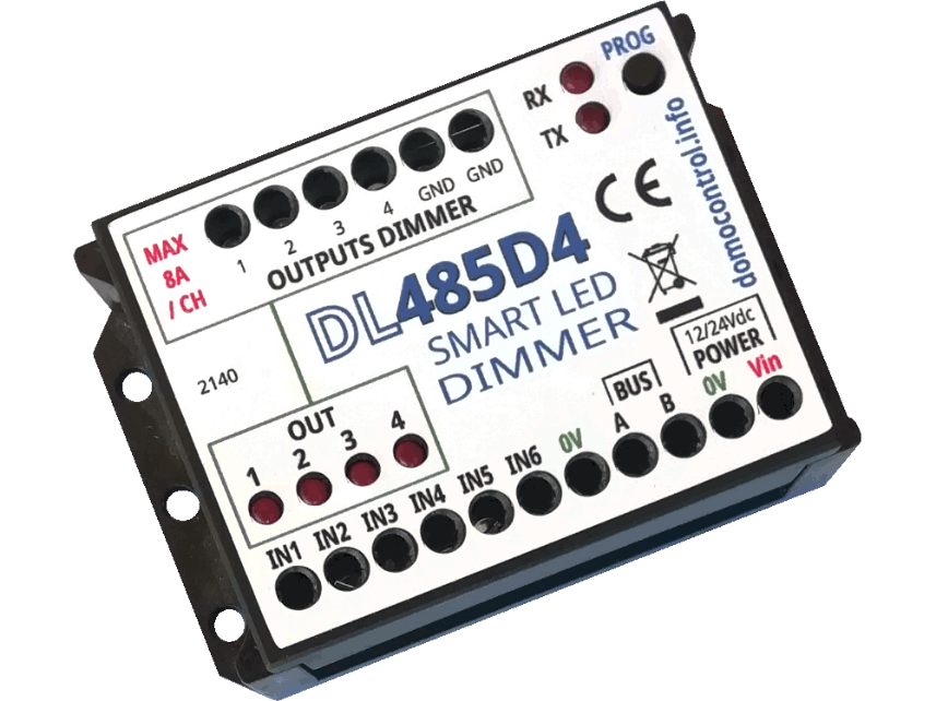 Dimmer LED DL485D4 a 4 canali