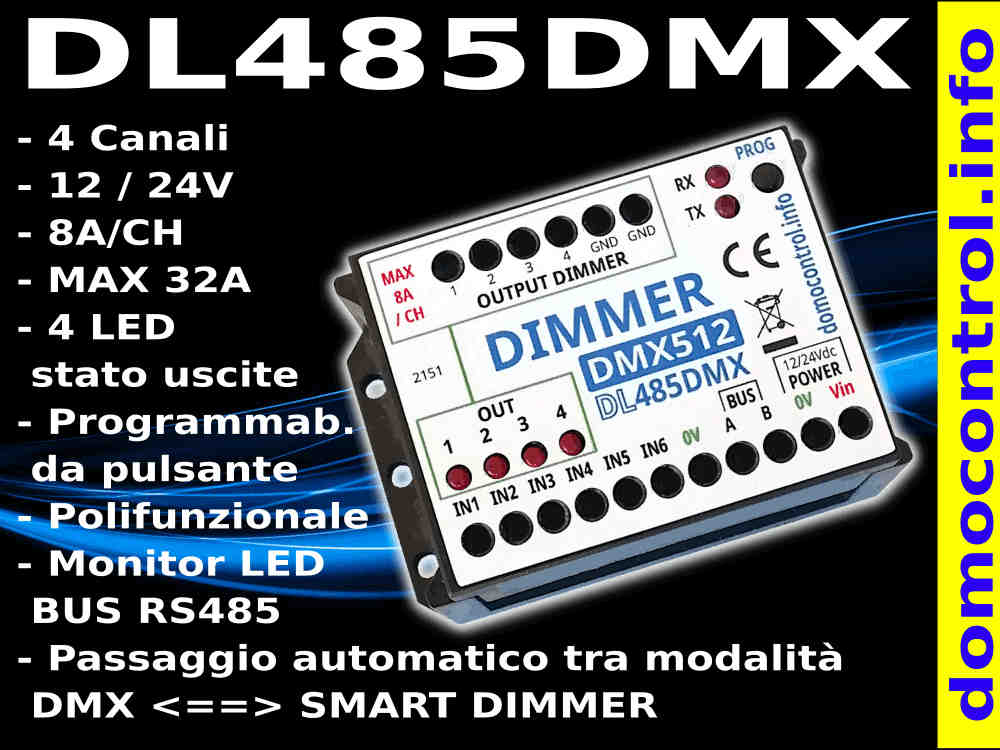 Dimmer DMX512 a 4 canali Dimmer DMX512 a 4 canali