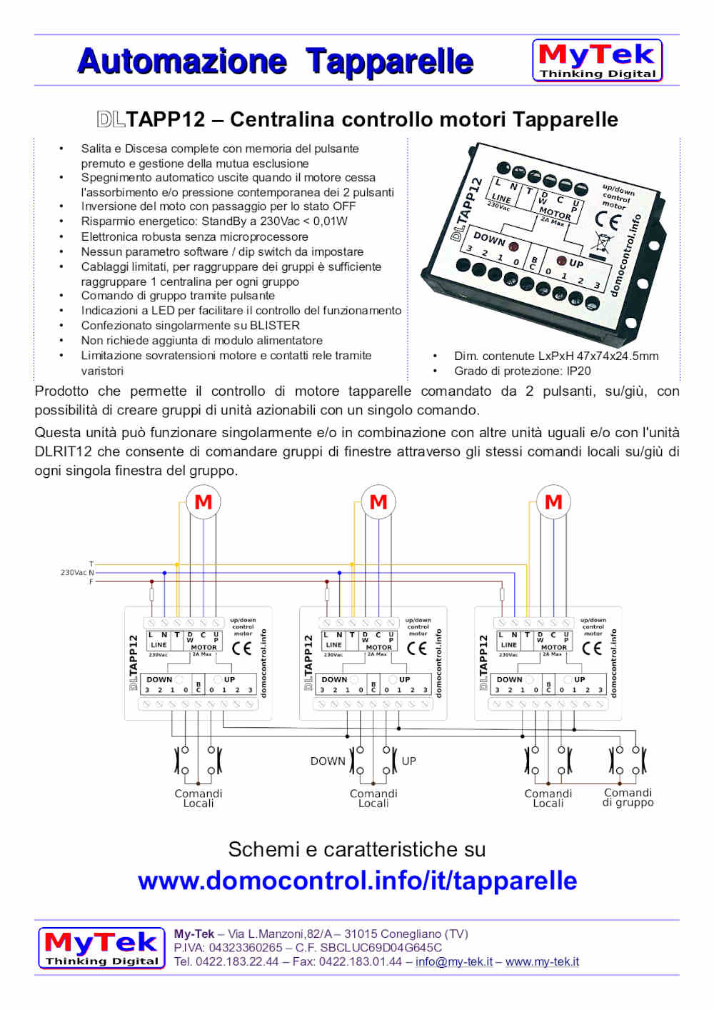 Centralina Controllo Tapparelle semplice