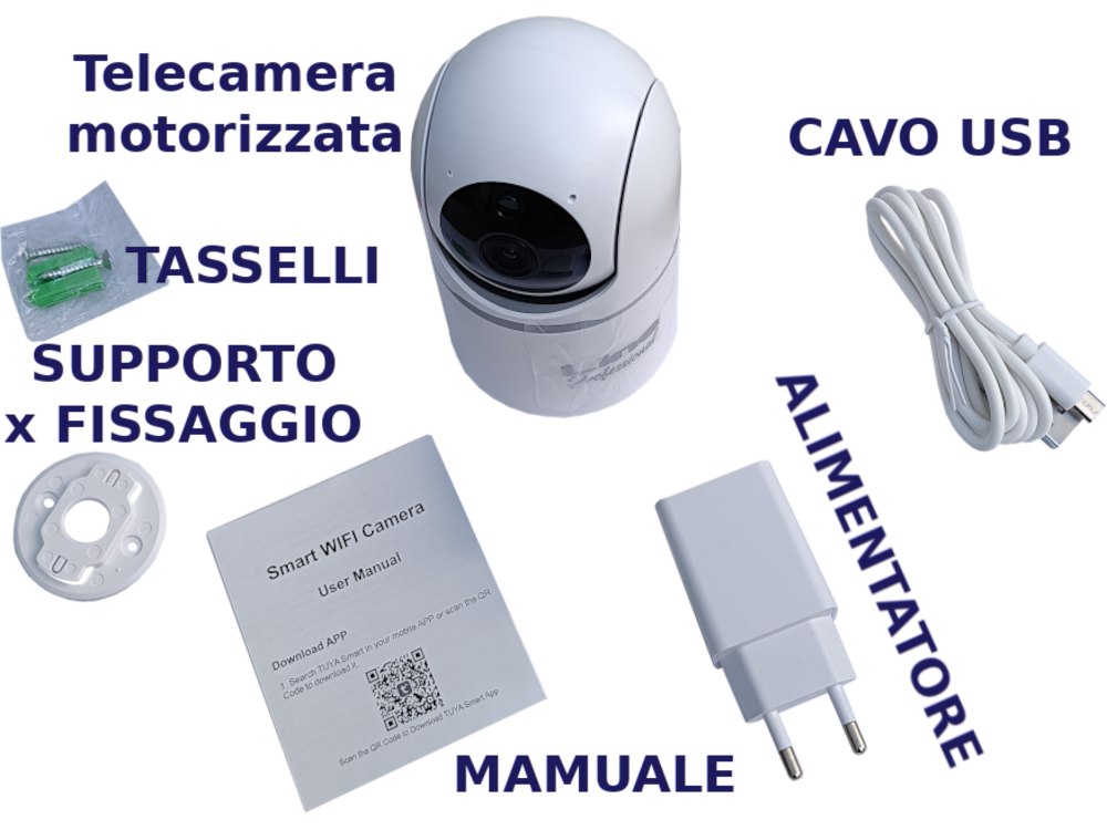 Accessori telecamera 4MP motorizzata WiFi / IP IPC7W-4