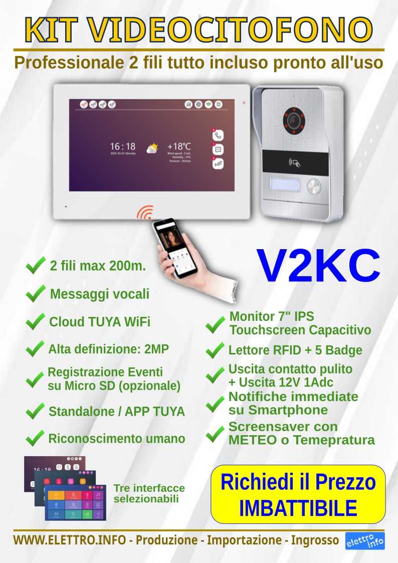 Brochure Videocitofono TUYA 2 fili - V2KC