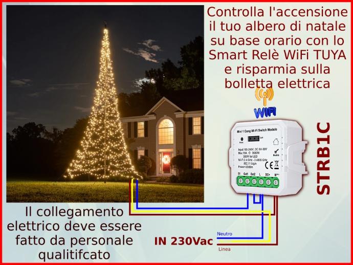 Accensione del tuo albero di Natale a seconda dell'ora del giorno
