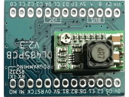 Scheda DL485P1 con chip ATMEGA328PB e connettore RS485