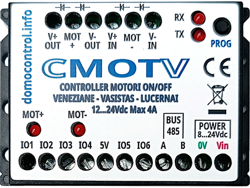 Centralina controllo MOTORI 24Vdc 4A max per Veneziane - Vasistas e Lucernai