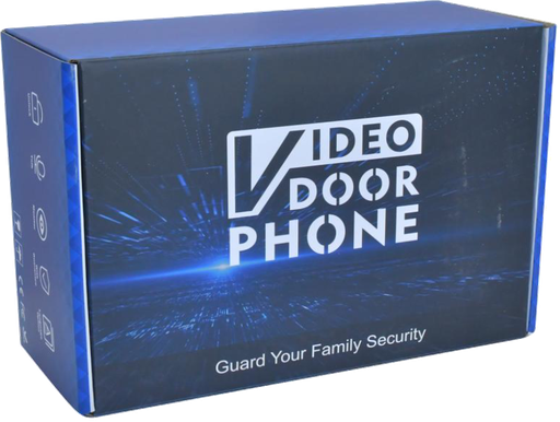 Confezione Kit Videocitofono 2 FILI completo di Monitor 7" IPS Touch bianco + Unità esterna con 1 tasto con lettore RFID compatibile TUYA