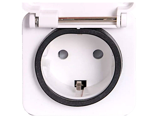 Smart Socket con Monitoraggio della potenza consumata - Max 16A - IP44 WiFi - Vista presa
