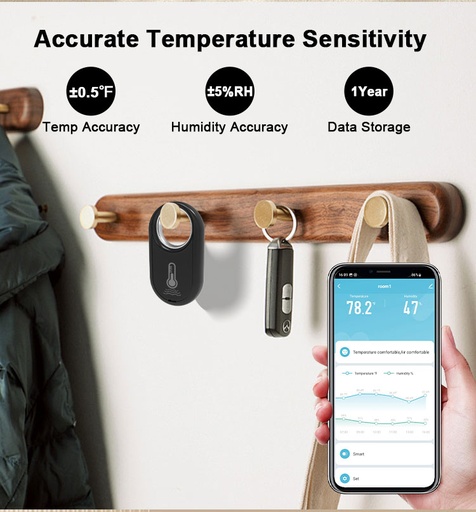 Tuya Sensore di Temperatura e Umidità - ZigBee - Alimentazione 1x CR2032