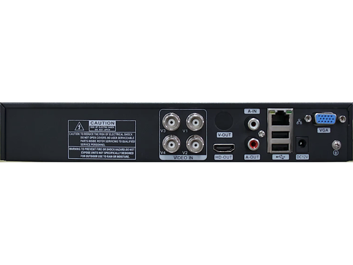 Retro Videoregistratore Ibrido 5MP H.265 - 4 Canali BNC + Supporto IP | Compatibile Hikvision