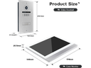Dimensioni Kit Videocitofono 2 FILI completo di Monitor 7" IPS Touch bianco + Unità esterna ad incasso con 1 tasto compatibile TUYA