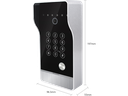 Dimensioni Unità esterna per Videocitofono 2 FILI con 1 tasto, tastiera e lettore RFID compatibile TUYA