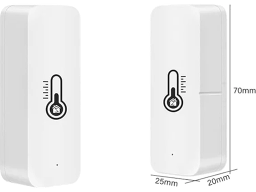 Dimensioni Sensore di Temperatura e Umidità - ZigBee - Alimentazione 2x AAA - TUYA