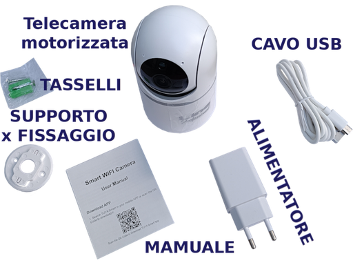Accessori Telecamera WiFi / IP motorizzata 4MP