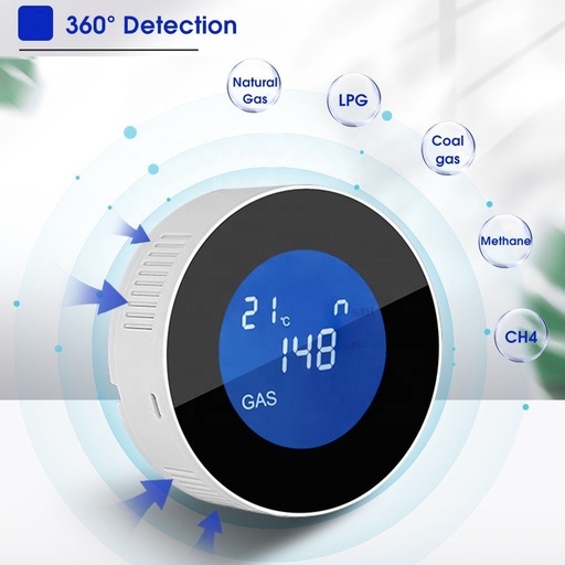 Sensore WiFi Gas Metano (CH4) con Sirena