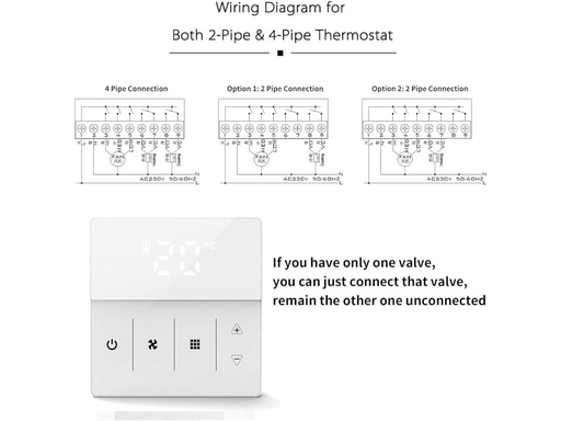 Collegamenti Cronotermostato Settimanale WiFi