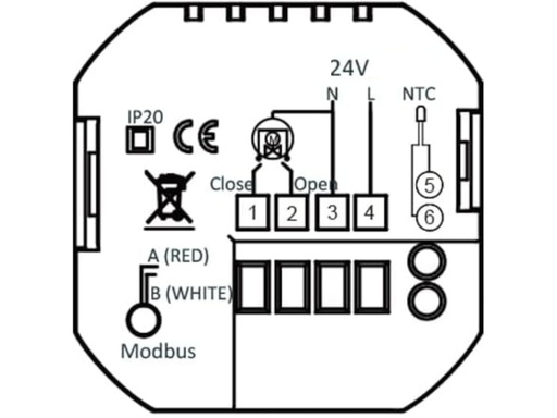 Morsetti Cronotermostato Settimanale WiFi SMART STWT1E