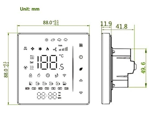 Cronotermostato WiFi 230Vac