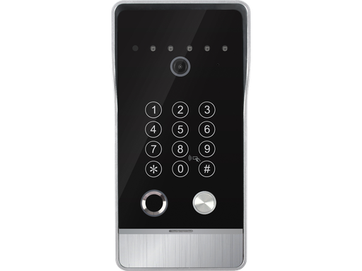 Unità esterna per Videocitofono 2 FILI con 1 tasto, tastiera, impronta digitale e lettore RFID compatibile TUYA - Tastiera, RFID, Impronta digitale