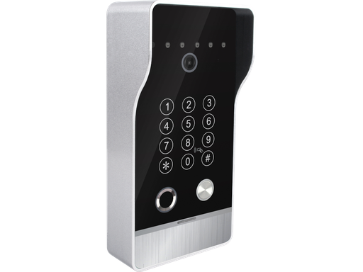 Unità esterna per Videocitofono 2 FILI con 1 tasto, tastiera, impronta digitale e lettore RFID compatibile TUYA