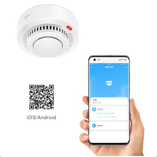 Sensore Antincendio rilavatore di GAS con Sirena integrata WiFi - Alimentazione 5V / 2xAA - App TUYA