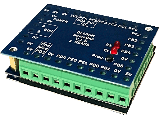 Scheda di Espansione I/O con RS485 e Protocollo Modbus - 12 I/O, I2C, OneWire con Contenitore Integrato