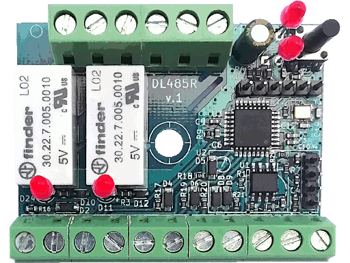 Centralina RS485 con Protocollo Modbus - 6 I/O e 2 Uscite a Relè Deviatore