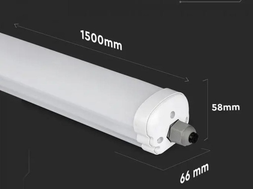 Plafoniera LED 150cm 48W IP65 Lineare Stagna Luce Naturale 4000K Alta Luminosità