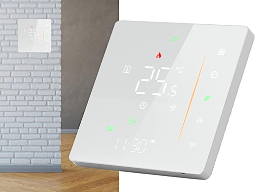 Cronotermostato Digitale Wi-Fi 230VAC - Smart Home Integrato con App Tuya