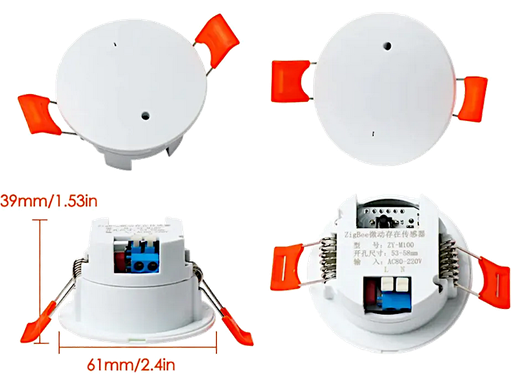 Sensore di Presenza Microonde WiFi TUYA ad Incasso 230V