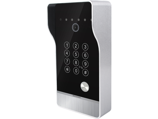 Unità esterna per Videocitofono TCP/IP con 1 tasto, lettore RFID e Tastiera compatibile TUYA