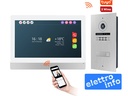 Kit Videocitofono 2 Fili Completo con Monitor 9" Touch e Base ad Incasso