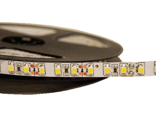 Striscia LED 4000K - 3528 - 24V 7.2W/m - IP20 - 120LED/m - 7 Lumen/LED - Adesivo 3M - Bianco Naturale