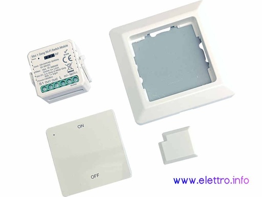 KIT Smart Relè WiFi con Pulsante e Ricevitore Wireless