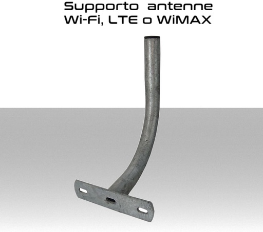 Supporto a Parete a 90° per Antenne Wi-Fi, LTE, 5G e WiMAX in Acciaio Zincato a Caldo