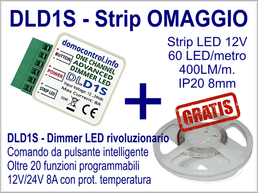 Dimmer LED 12-24V Programmabile con Timer e Strip LED in Omaggio