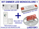 Kit Controller LED WiFi Tuya 4 Zone 5 Canali con Telecomando, Alimentatore 12V 30W Antipolvere e Strip LED in Omaggio