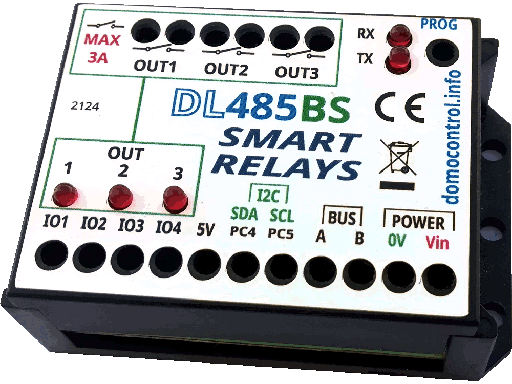DL485BS Smart Relè a 3 Uscite Indipendenti Configurabili (no WiFi)