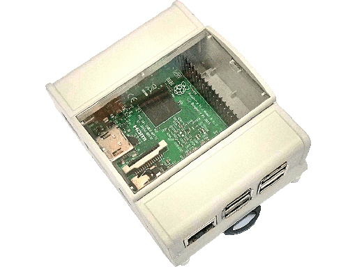 Contenitore ABS per Raspberry Pi e DOM13 – Supporto Barra DIN 4 Moduli