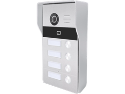Videocitofono TCP/IP - Unità esterna con 4 tasti e con lettore RFID compatibile TUYA