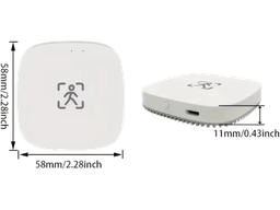 Sensore di presenza da parete ZigBee - Alimentazione 5V 1A - App TUYA