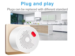 [STZS1E] Sensore GAS Metano CH4 con Sirena integrata ZigBee - Alimentazione 230Vac - App TUYA