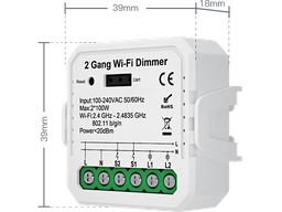 [STWD2A] Dimmer LED con TRIAK a 2 uscite - Max 150W per uscita - App TUYA