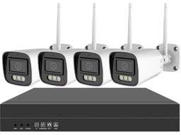 [NVR4AT-3-WIFI] Kit NVR WiFi con 4 Telecamere 3MP Bullet Full Color con Audio TUYA