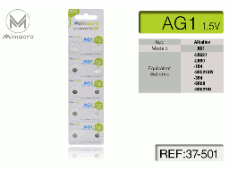 [MIM37-504] Blister 10 Pezzi Batterie Alcaline AG4 1.5V (LR626/377/177)