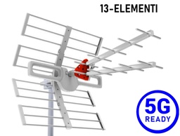 [MS1027] Antenna TV UHF 5G Ready a 13 Elementi con Struttura Yagi a Doppia Culla (3B Elettronica)