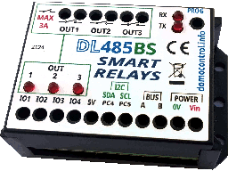 [DL485BS] DL485BS - Smart Relè a 3 uscite indipendenti configurabili: Passo passo - Timer - Lampeggiante