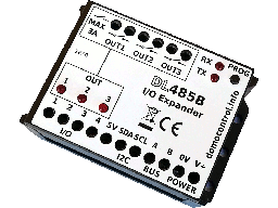 [DL485B] Modulo di Espansione RS485 Multi-Master Veloce con Protocollo Danbus, 4 I/O, I2C e 3 Uscite a Relè